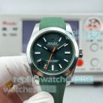 VS Factory Swiss Replica Rolex Milgauss Z-blue Dial Green Glass Watch 40mm 